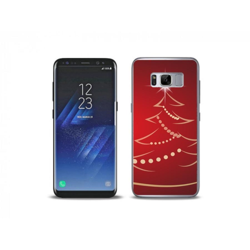 Gélový kryt mmCase na mobil Samsung Galaxy S8 Plus - kreslený vianočný stromček