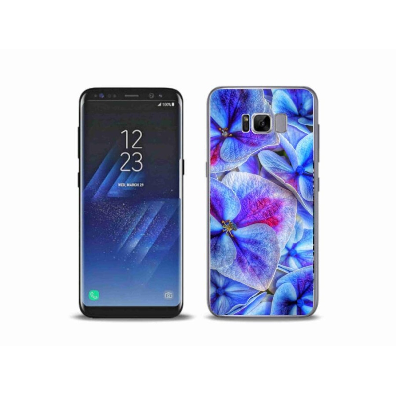 Gélový kryt mmCase na mobil Samsung Galaxy S8 Plus - modré kvety 1