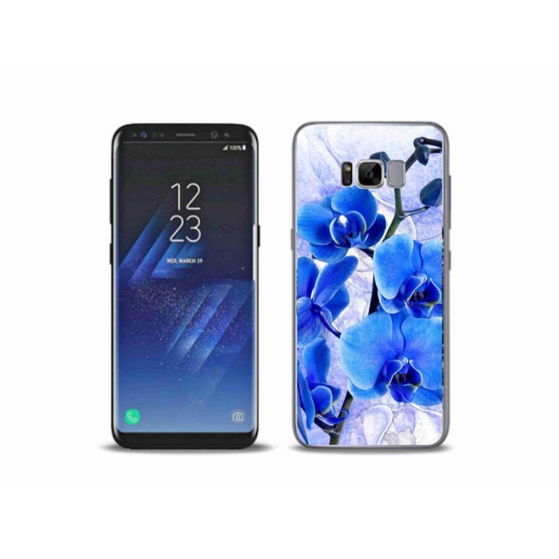 Gélový kryt mmCase na mobil Samsung Galaxy S8 Plus - modré kvety