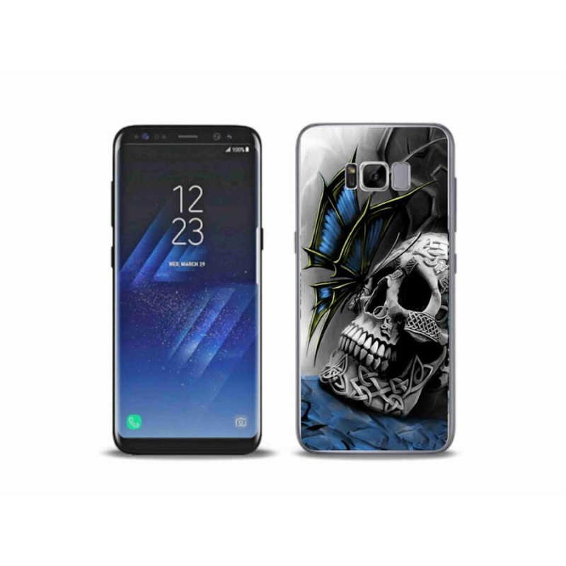 Gélový kryt mmCase na mobil Samsung Galaxy S8 Plus - motýľ a lebka