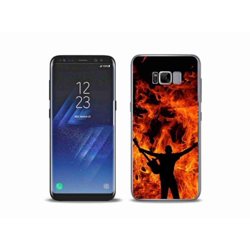 Gélový kryt mmCase na mobil Samsung Galaxy S8 Plus - muzikant a oheň