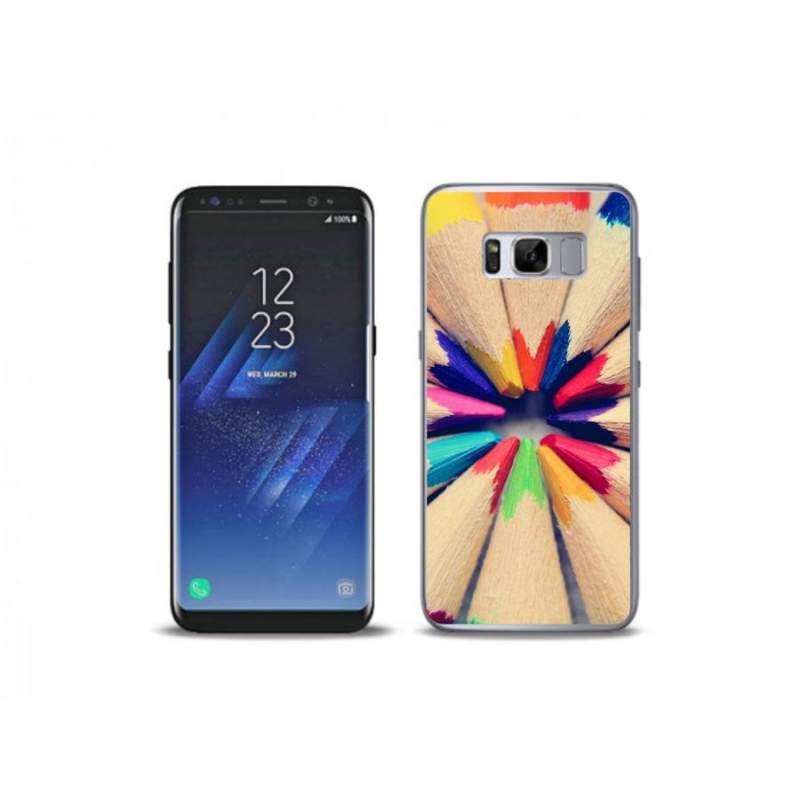 Gélový kryt mmCase na mobil Samsung Galaxy S8 Plus - pastelky