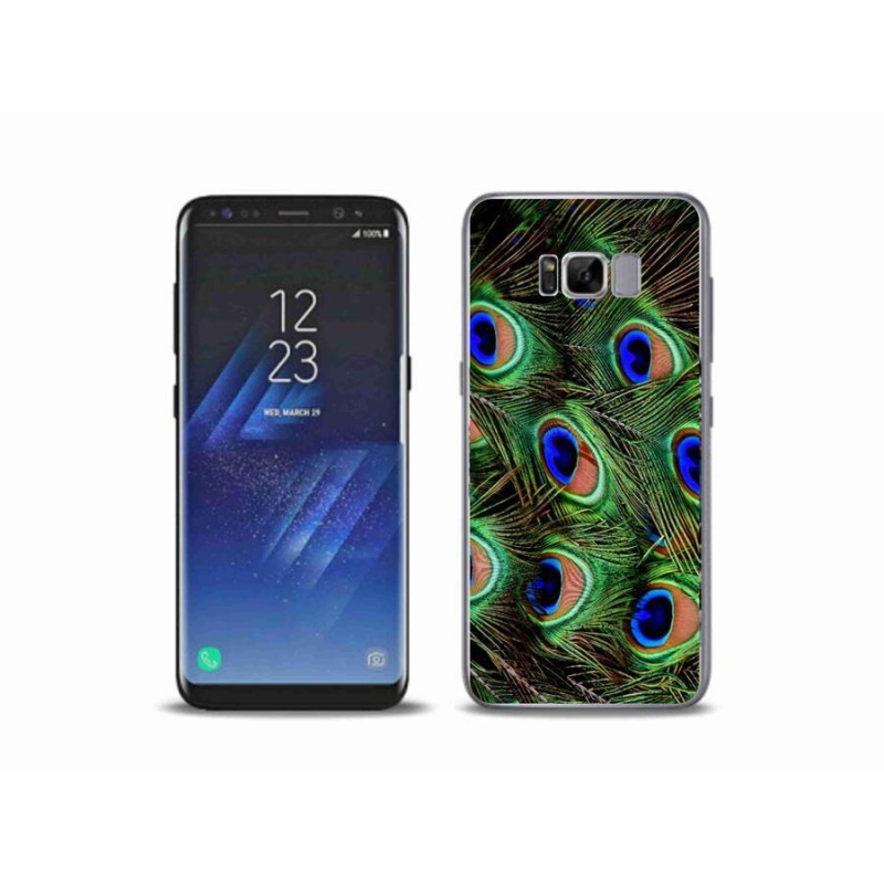 Gélový kryt mmCase na mobil Samsung Galaxy S8 Plus - pávie perie