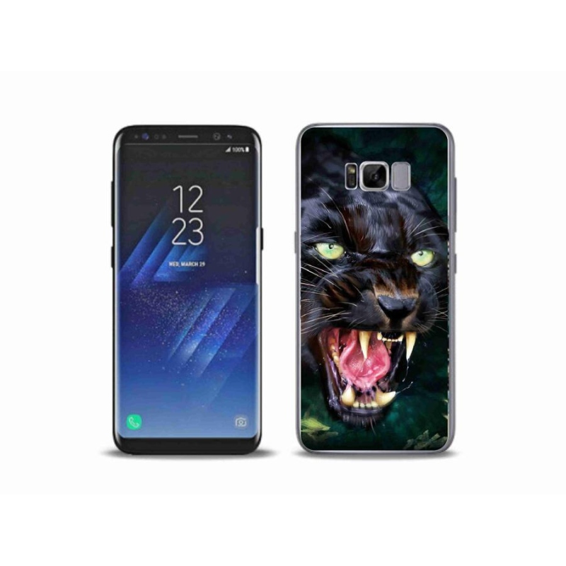 Gélový kryt mmCase na mobil Samsung Galaxy S8 Plus - rozzúrený čierny panter