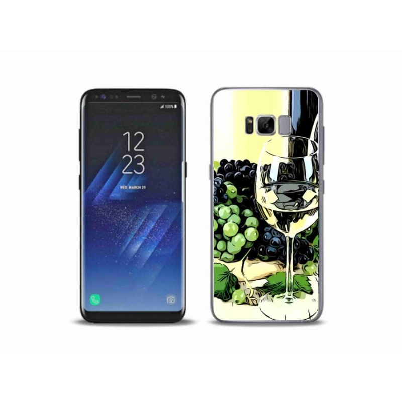 Gélový kryt mmCase na mobil Samsung Galaxy S8 Plus - pohár vína