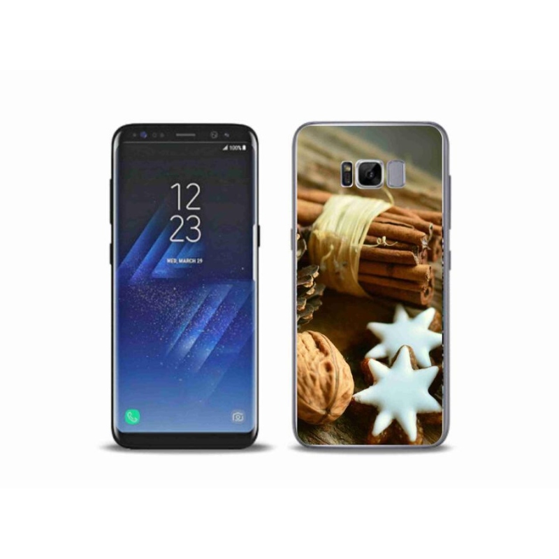 Gélový kryt mmCase na mobil Samsung Galaxy S8 Plus - škorica a perníčky