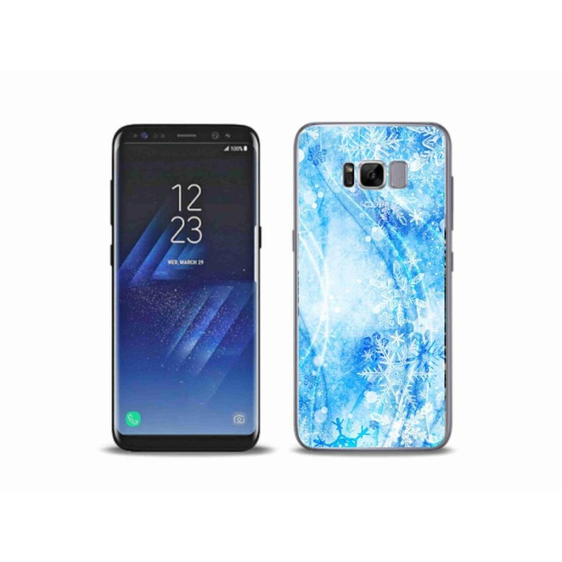 Gélový kryt mmCase na mobil Samsung Galaxy S8 Plus - snehové vločky