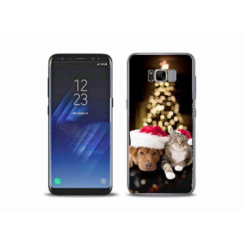 Gélový kryt mmCase na mobil Samsung Galaxy S8 Plus - vianočný pes a mačka