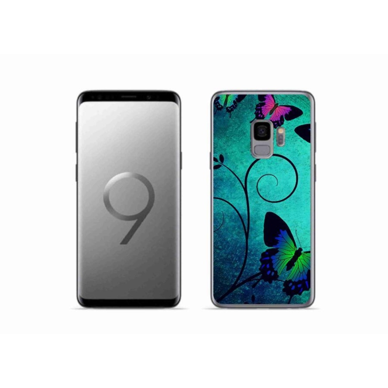 Gélový kryt mmCase na mobil Samsung Galaxy S9 - farebné motýle