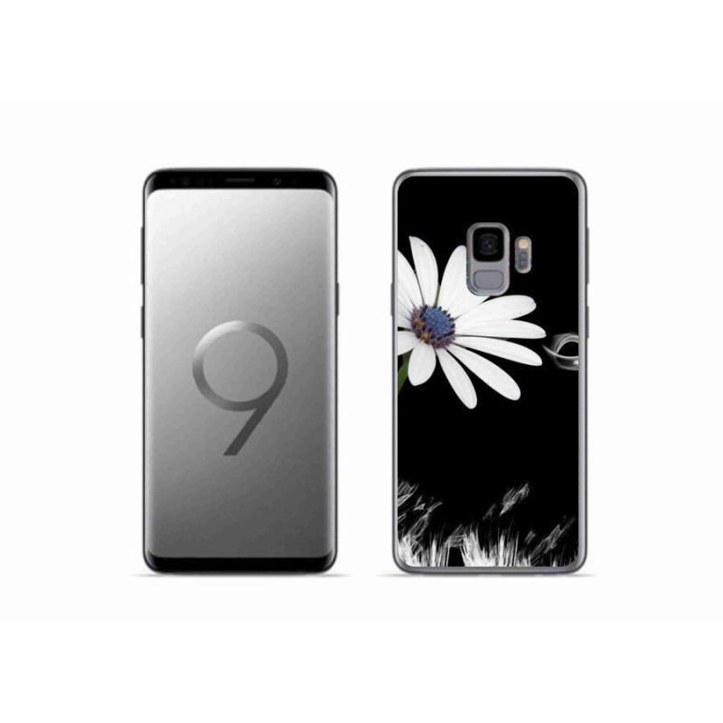 Gélový kryt mmCase na mobil Samsung Galaxy S9 - biela kvetina