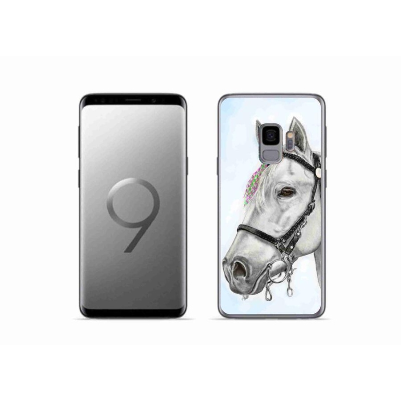 Gélový kryt mmCase na mobil Samsung Galaxy S9 - biely kôň 1