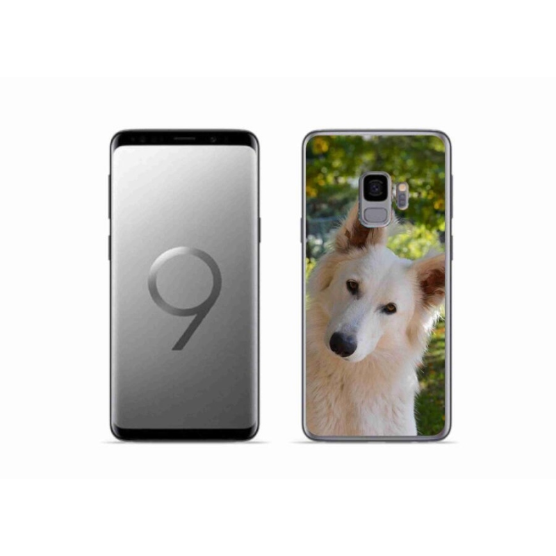 Gélový kryt mmCase na mobil Samsung Galaxy S9 - biely švajčiarsky ovčiak 1