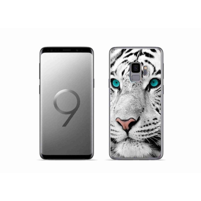 Gélový kryt mmCase na mobil Samsung Galaxy S9 - biely tiger