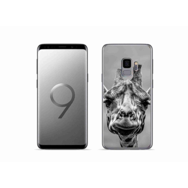 Gélový kryt mmCase na mobil Samsung Galaxy S9 - čiernobiela žirafa