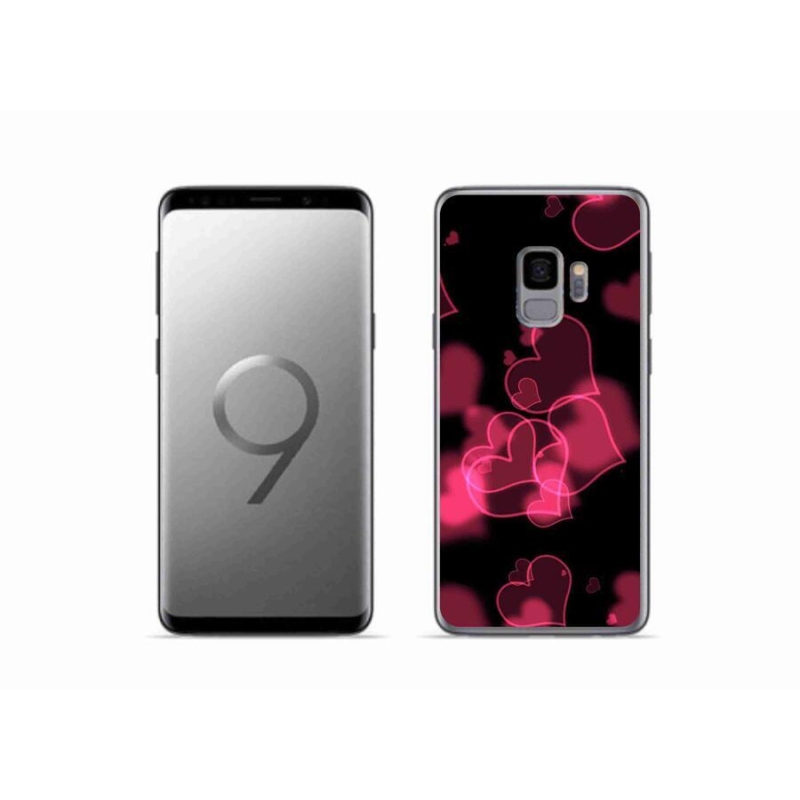 Gélový kryt mmCase na mobil Samsung Galaxy S9 - červené srdiečka