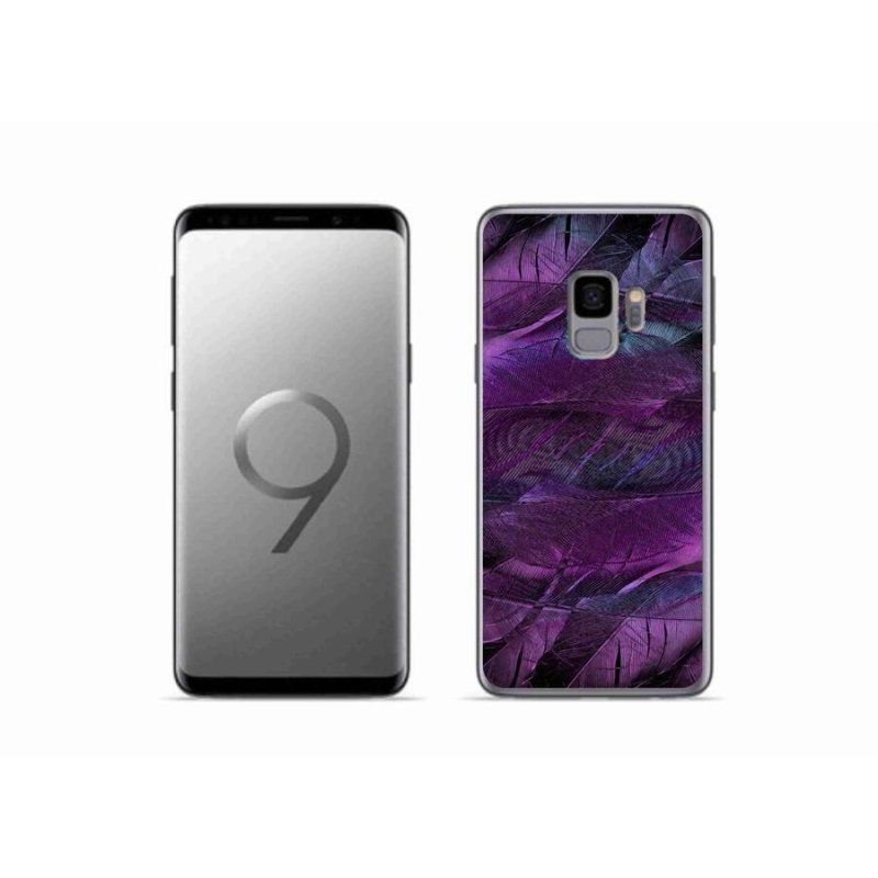 Gélový kryt mmCase na mobil Samsung Galaxy S9 - fialová pierka