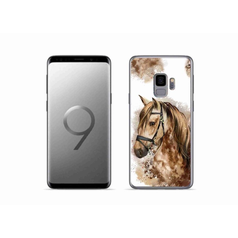 Gélový kryt mmCase na mobil Samsung Galaxy S9 - hnedý kreslený kôň