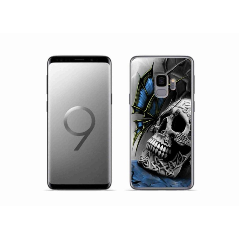 Gélový kryt mmCase na mobil Samsung Galaxy S9 - motýľ a lebka