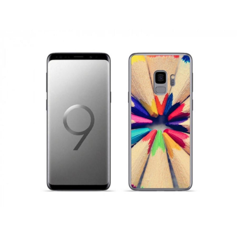 Gélový kryt mmCase na mobil Samsung Galaxy S9 - pastelky