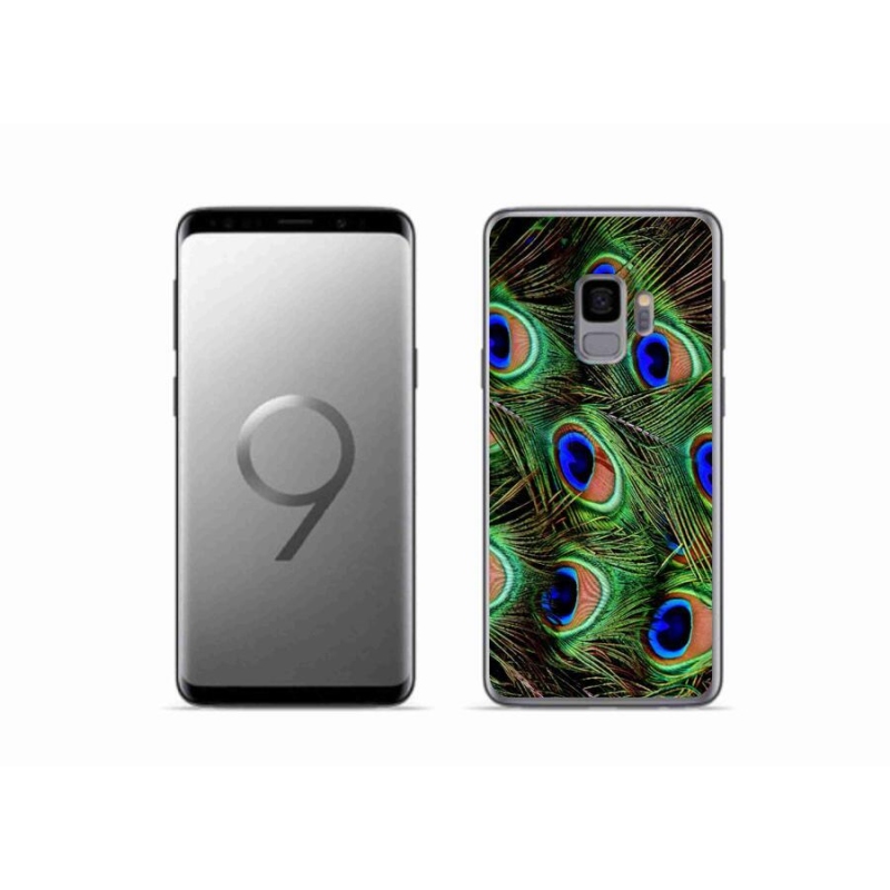 Gélový kryt mmCase na mobil Samsung Galaxy S9 - pávie perie