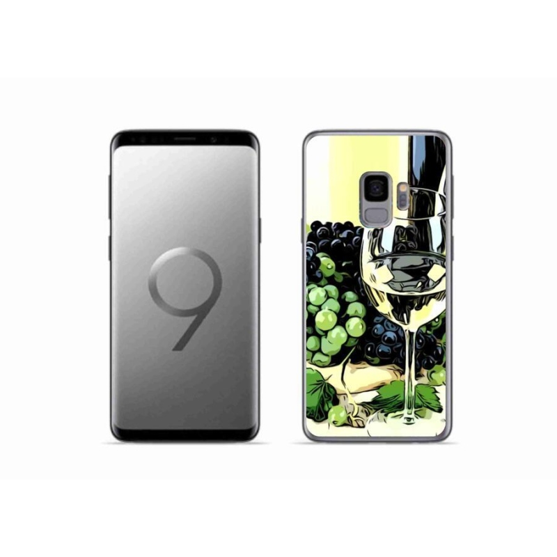 Gélový kryt mmCase na mobil Samsung Galaxy S9 - pohár vína