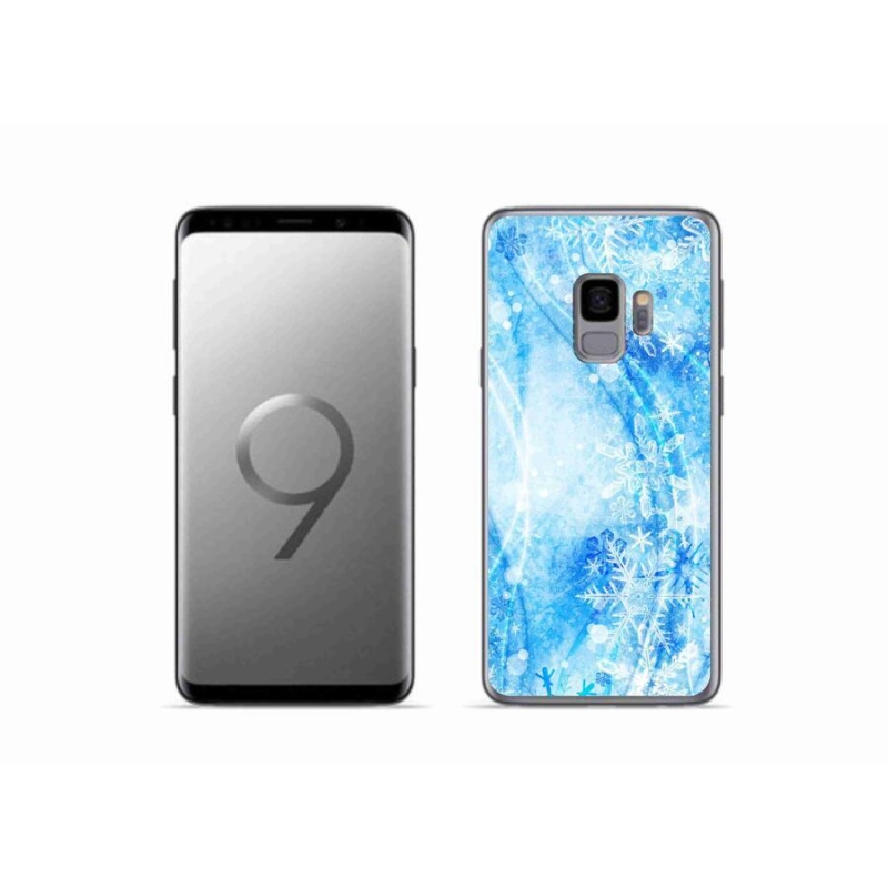 Gélový kryt mmCase na mobil Samsung Galaxy S9 - snehové vločky