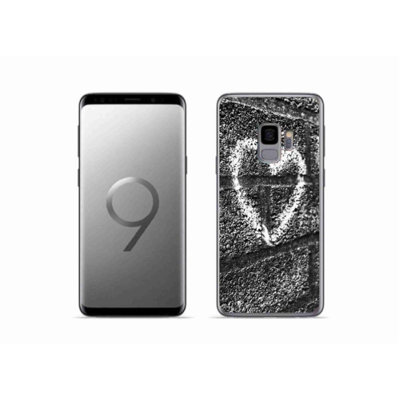 Gélový kryt mmCase na mobil Samsung Galaxy S9 - srdce na stene