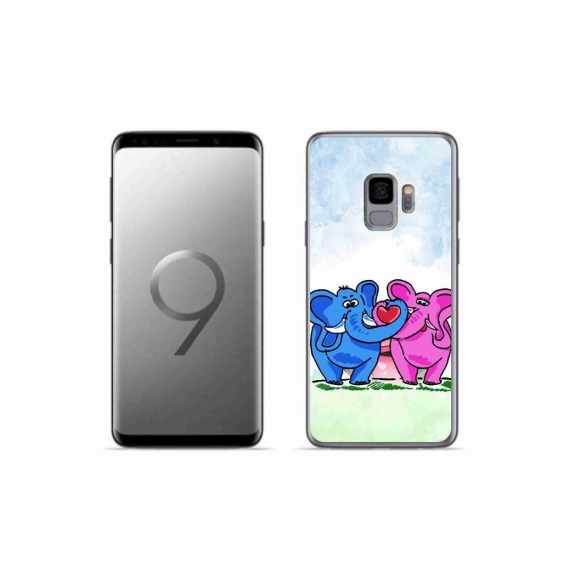 Gélový kryt mmCase na mobil Samsung Galaxy S9 - zamilovaní slony