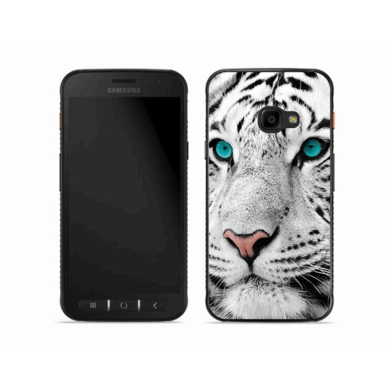 Gélový kryt mmCase na mobil Samsung Galaxy Xcover 4S - biely tiger