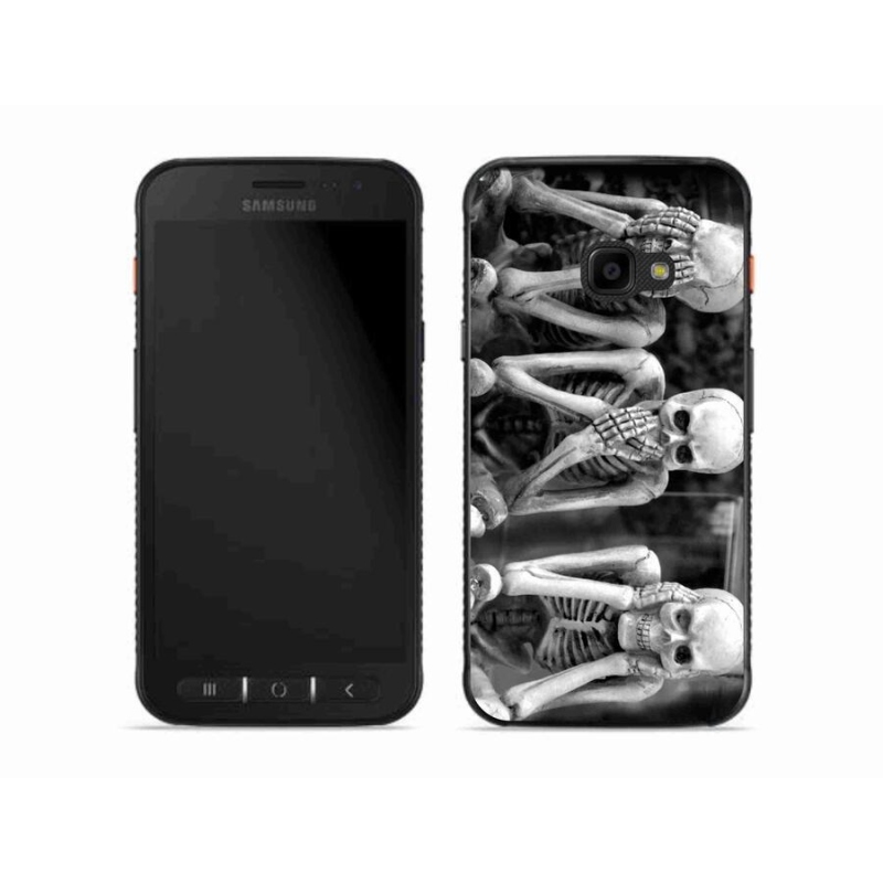 Gélový kryt mmCase na mobil Samsung Galaxy Xcover 4S - kostlivci