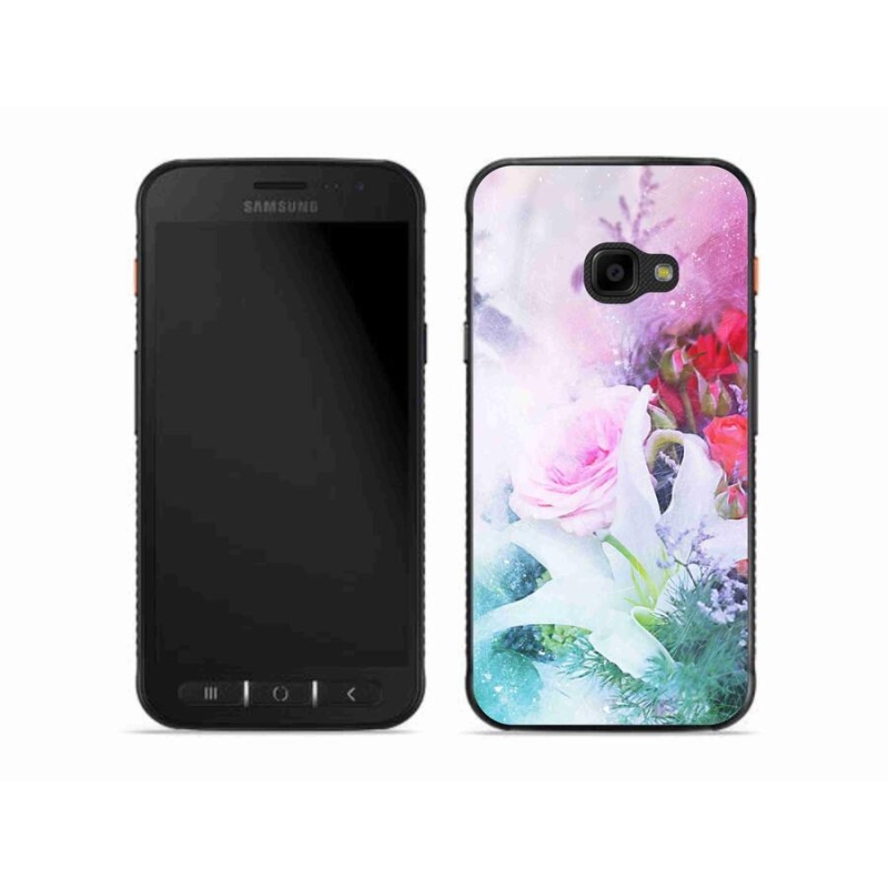 Gélový kryt mmCase na mobil Samsung Galaxy Xcover 4S - kvety 4