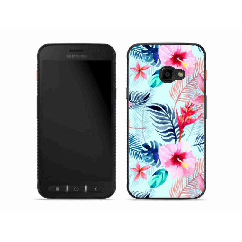 Gélový kryt mmCase na mobil Samsung Galaxy Xcover 4S - kvety