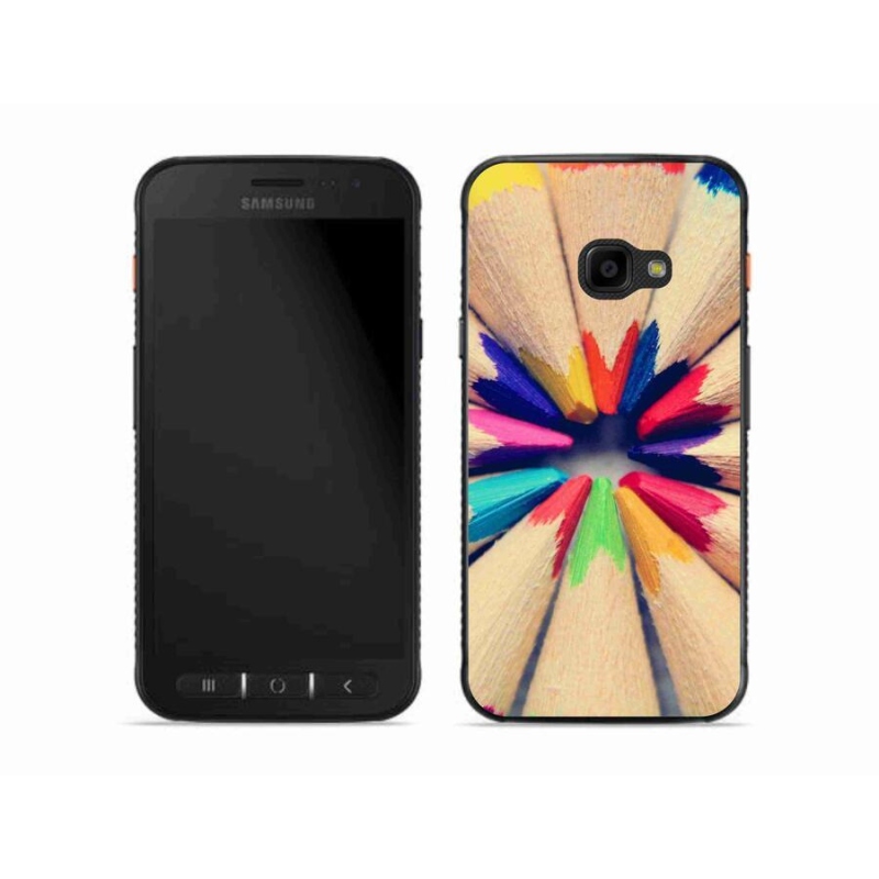 Gélový kryt mmCase na mobil Samsung Galaxy Xcover 4S - pastelky