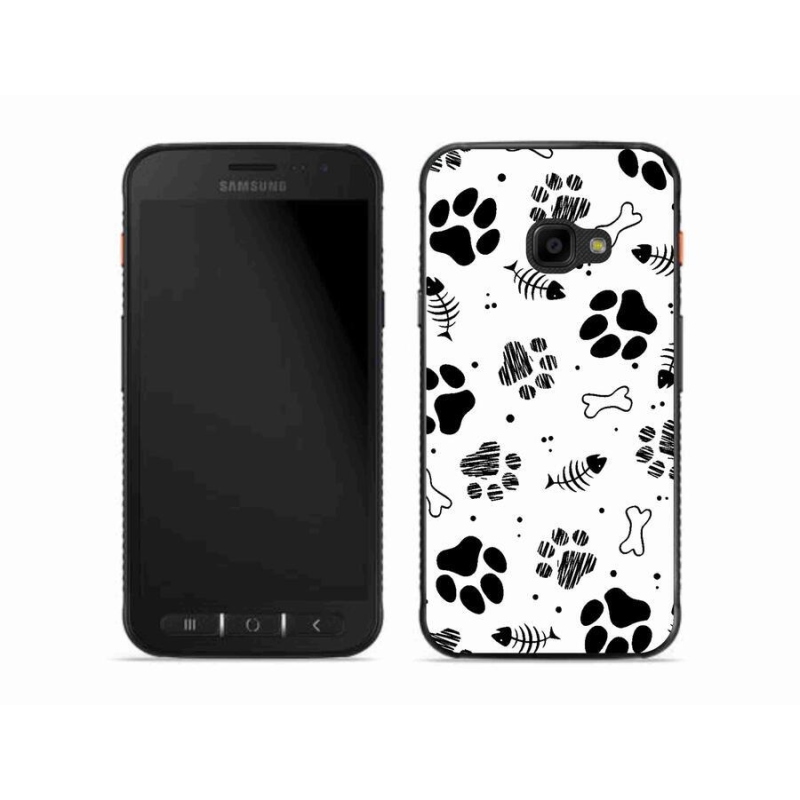 Gélový kryt mmCase na mobil Samsung Galaxy Xcover 4S - psie labky 1