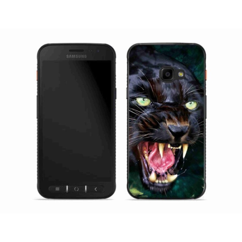 Gélový kryt mmCase na mobil Samsung Galaxy Xcover 4S - rozzúrený čierny panter