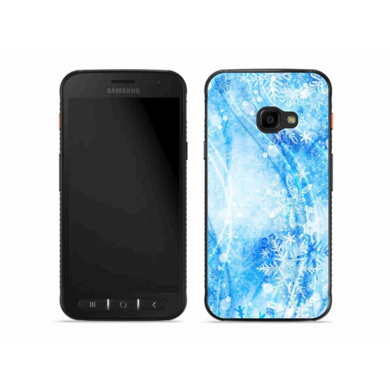 Gélový kryt mmCase na mobil Samsung Galaxy Xcover 4S - snehové vločky