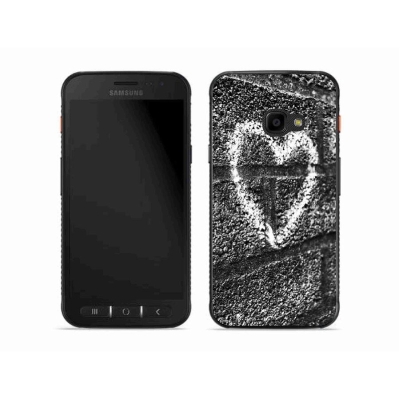 Gélový kryt mmCase na mobil Samsung Galaxy Xcover 4S - srdce na stene