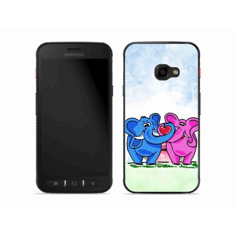 Gélový kryt mmCase na mobil Samsung Galaxy Xcover 4S - zamilovaní slony