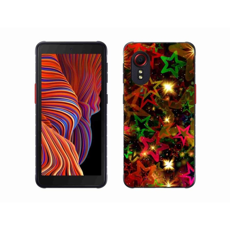 Gélový kryt mmCase na mobil Samsung Galaxy Xcover 5 - farebné hviezdičky