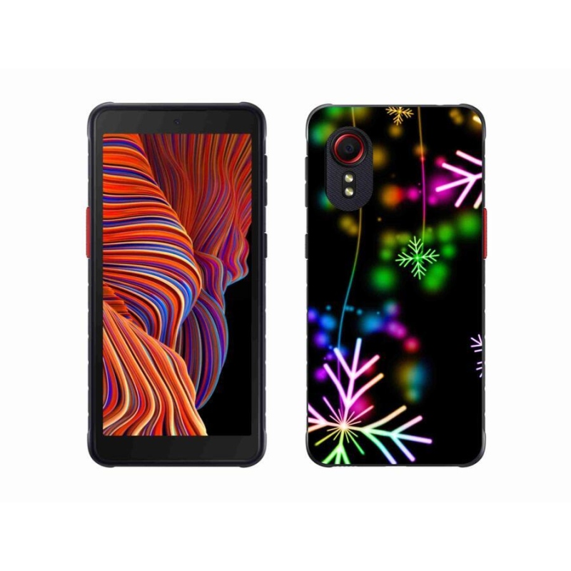 Gélový kryt mmCase na mobil Samsung Galaxy Xcover 5 - farebné vločky