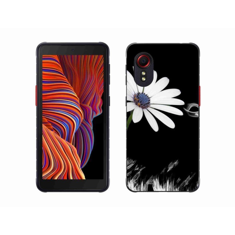 Gélový kryt mmCase na mobil Samsung Galaxy Xcover 5 - biela kvetina