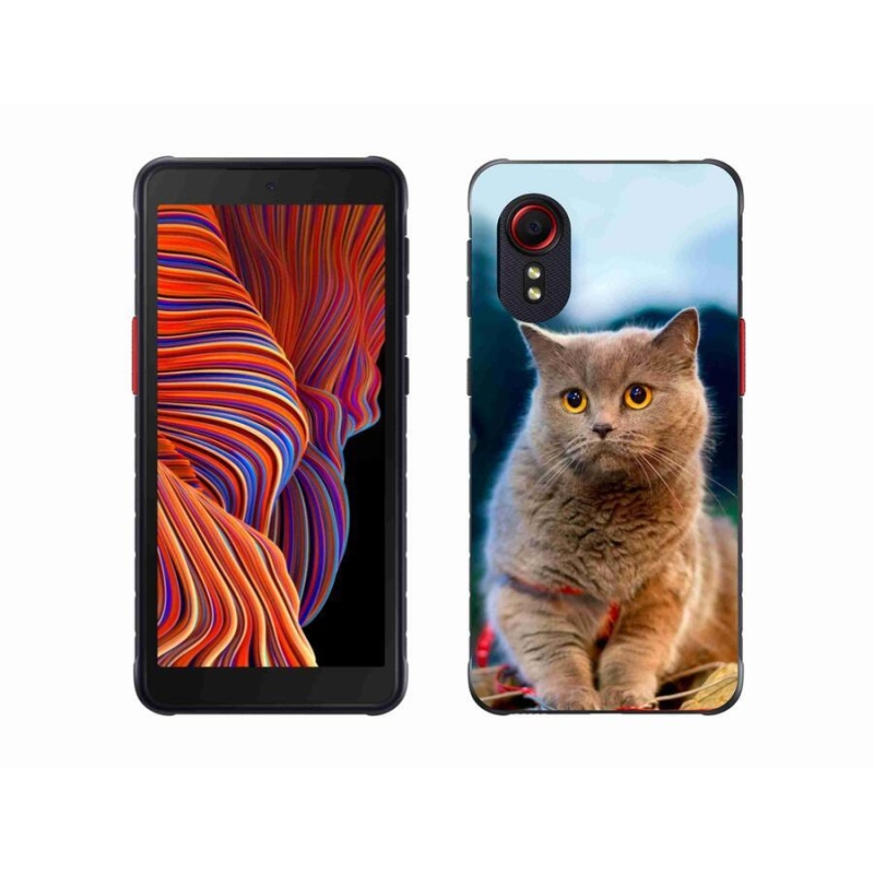 Gélový kryt mmCase na mobil Samsung Galaxy Xcover 5 - britská modrá 2