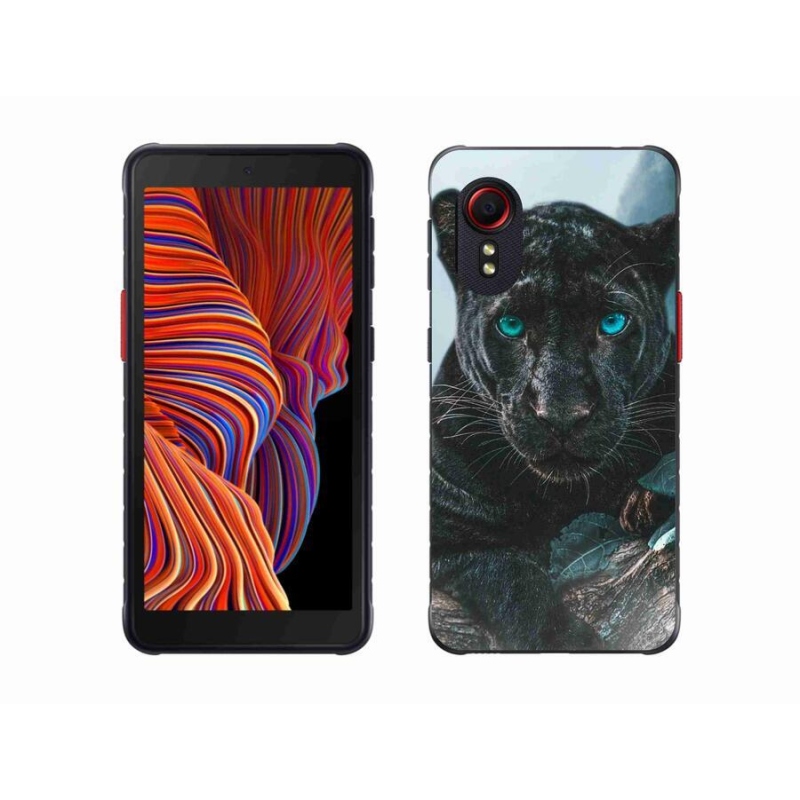 Gélový kryt mmCase na mobil Samsung Galaxy Xcover 5 - čierny panter