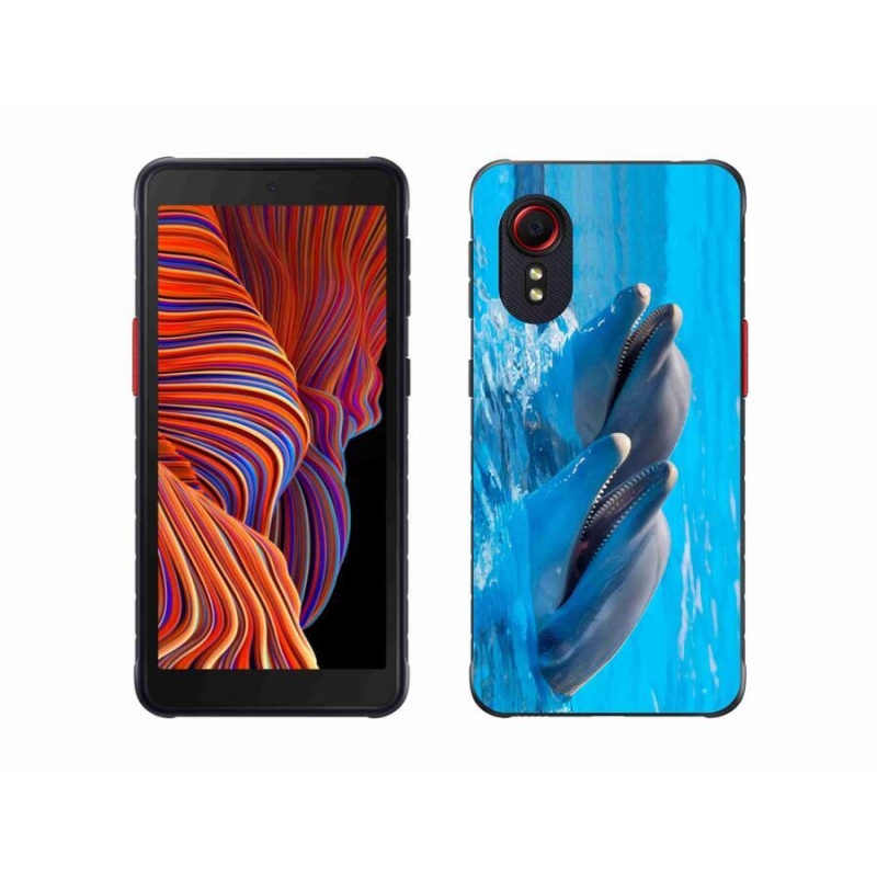 Gélový kryt mmCase na mobil Samsung Galaxy Xcover 5 - delfíny