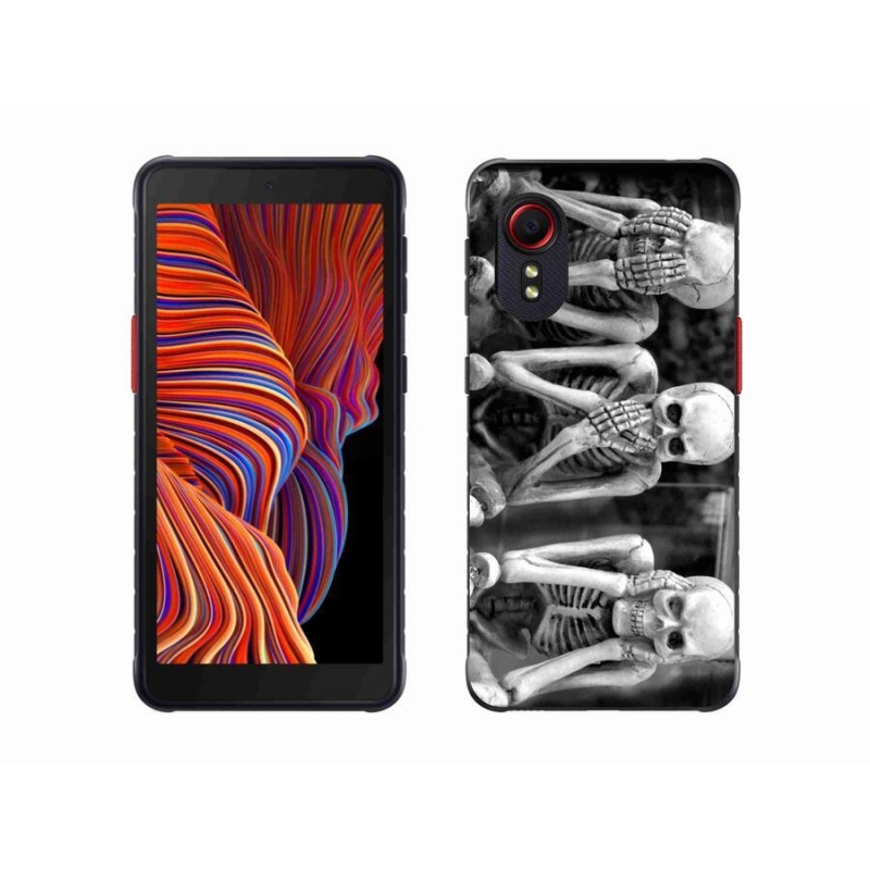 Gélový kryt mmCase na mobil Samsung Galaxy Xcover 5 - kostlivci