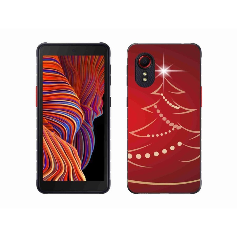 Gélový kryt mmCase na mobil Samsung Galaxy Xcover 5 - kreslený vianočný stromček