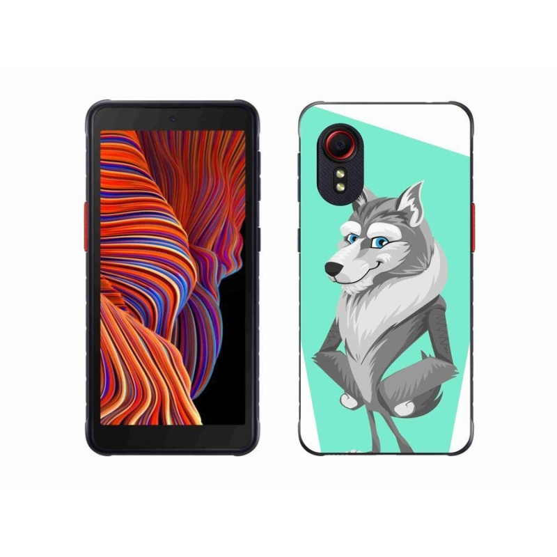 Gélový kryt mmCase na mobil Samsung Galaxy Xcover 5 - kreslený vlk