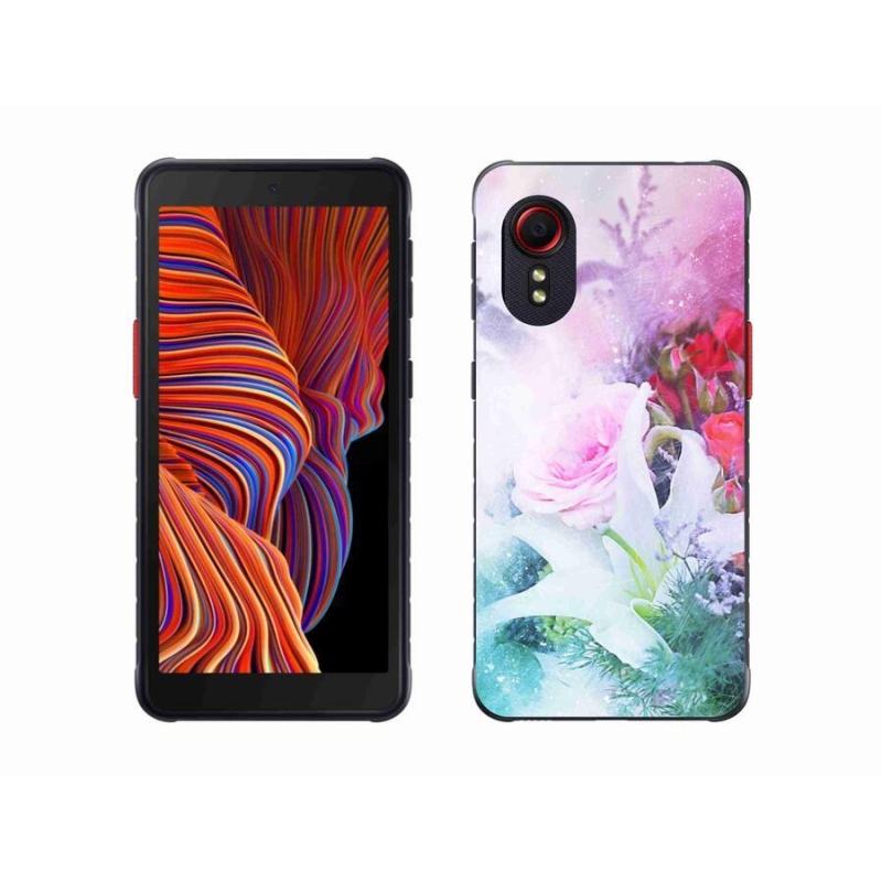 Gélový kryt mmCase na mobil Samsung Galaxy Xcover 5 - kvety 4
