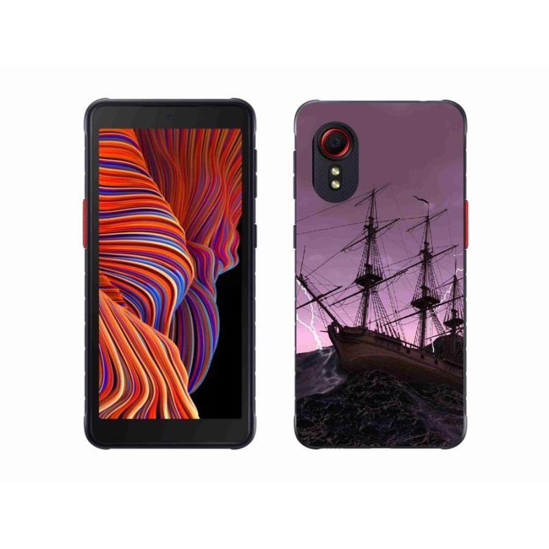 Gélový kryt mmCase na mobil Samsung Galaxy Xcover 5 - loď v búrke