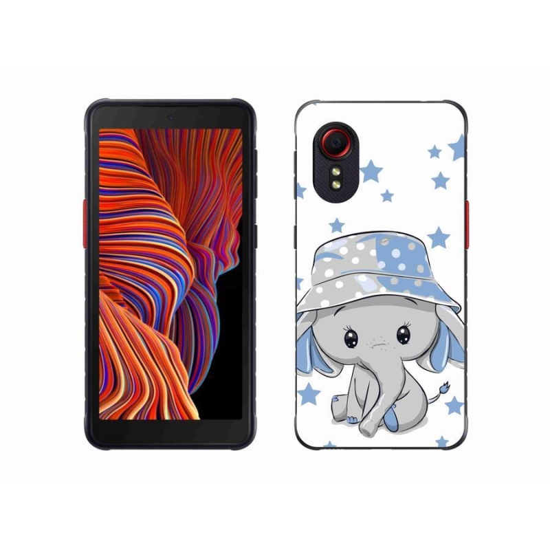 Gélový kryt mmCase na mobil Samsung Galaxy Xcover 5 - modrý slon